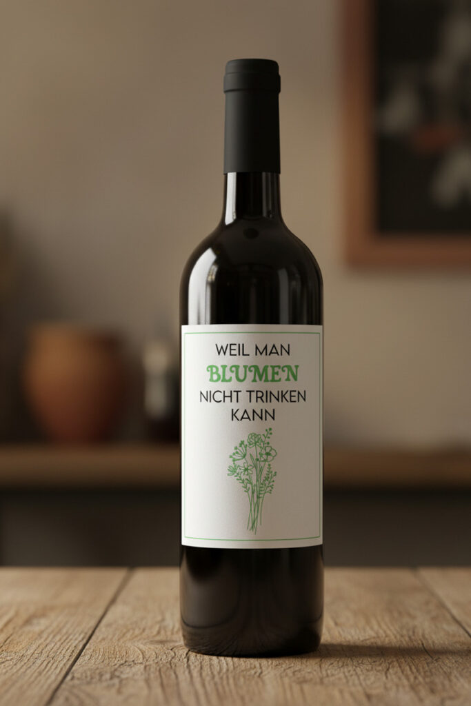 Blumen kann man nicht trinken